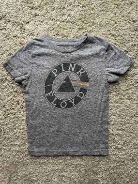 2T Pink Floyd Graphic Tee Dark Side of the Moon Toddler Band Shirt Gray